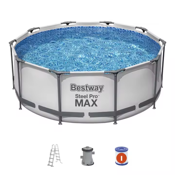 Bestway Piscina Desmontable Tubular Bestway Steel Pro Max 305x100 cm con Depuradora Cartucho 1.249 L/H con Escalera - 1