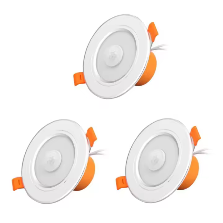 Luz de techo LED con sensor de movimiento humano, iluminación interior, ideal para restaurante, baño 3 piezas - 1