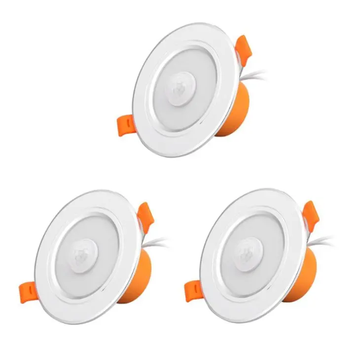 Luz de techo LED con sensor de movimiento humano, iluminación interior, ideal para restaurante, baño 3 piezas - 1