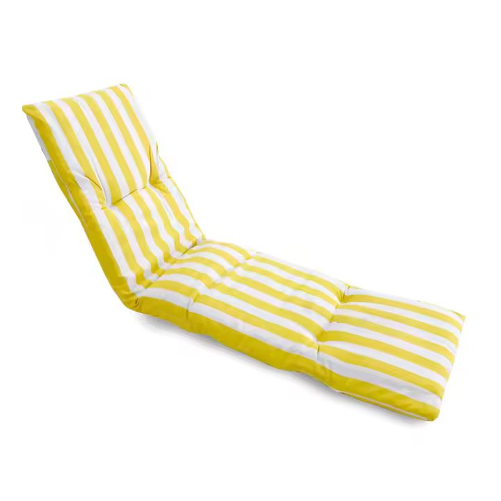 REINO MANSIDI Cojín Tumbona Acolchado 180x55x5cm  Raya Amarilla - 1