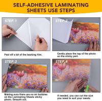 50 PCS Hojas De Laminado Autoadhesivas 2.9 X 4.1 Pulgadas Transparentes Sin Máquina Necesaria Para Suministros De Oficina - details 4