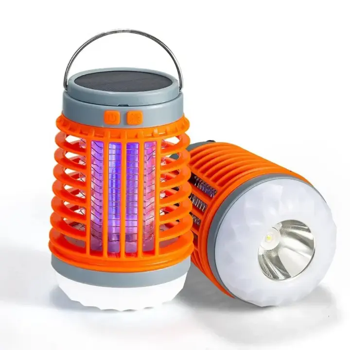 Lámpara Portátil LED Recargable Solar Con Repelente De Mosquitos Para Acampar Luz Exterior USB Para Pesca Esenderismo Correr Trabajo Emergencias - 1