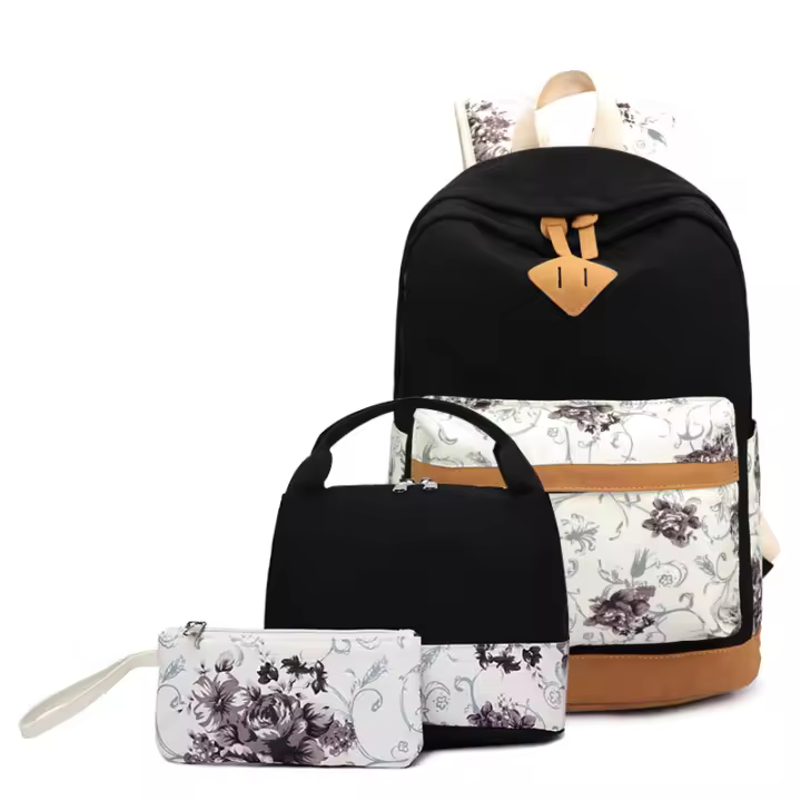 Conjunto de Tres piezas de gran capacidad de mochilas para estudiantes para hatbres y Mujeres, mochilas de viaje informales - 1