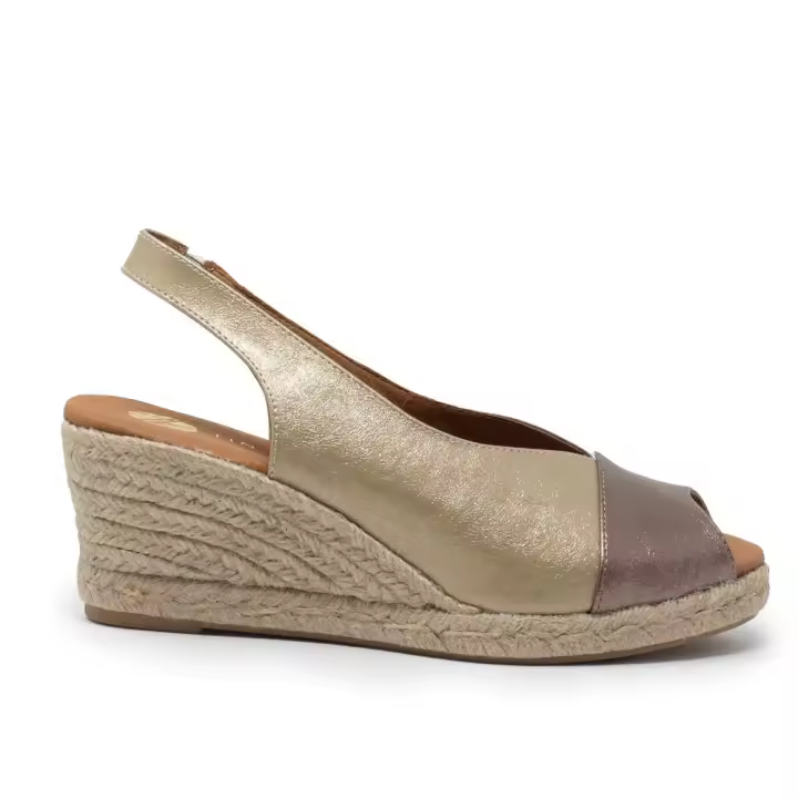 TINA KIZ 81L-5 OXIDO Alpargatas de mujer 34932 25V SANDALIA CUÑA YUTE OXIDO-PLATINO-ARGENTO - 1