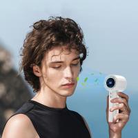 Ventilador de turbo de mano, ventilador portátil de mano, Ventilador portátil de carga USB, Exhibición digital El clima cálido debe tener suministros para el trabajo, acampando el picnic de - details 0