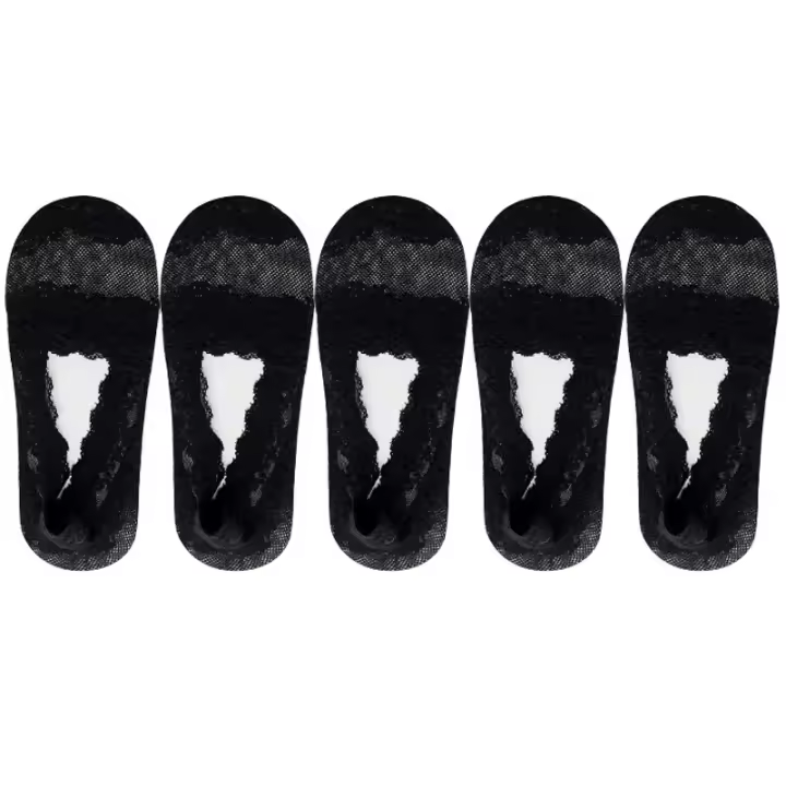 5 Pares De Calcetines De Color Sólido Para Mujer Calcetines De Tobillo Bajos Moda Versátil Colección De Verano Cómodos Y Ligeros - 1