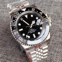 Reloj De Diversión GMT Para Hombres Con Movimiento NH34A Automático Acero Inoxidable Luminoso Correa Jubilee Hebilla Deslizante 200m Impermeable - details 6