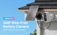 ZOSI 2K Cámara de Vigilancia WiFi con Batería Recargable y Panel Solar 3MP Cámara Seguridad IP Exterior Visión Nocturna Detección de Movimiento Audio Bidireccional - details 0