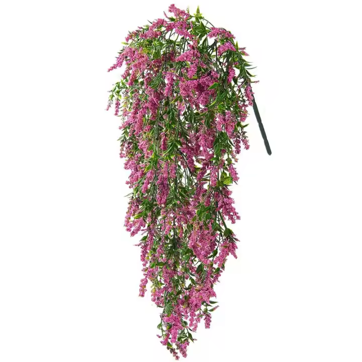 Vine Artificial Colgante En Maceta Decorativa De Flores Falsas De Lavanda Para Decoración De Casas Y Eventos Como Bodas - 1
