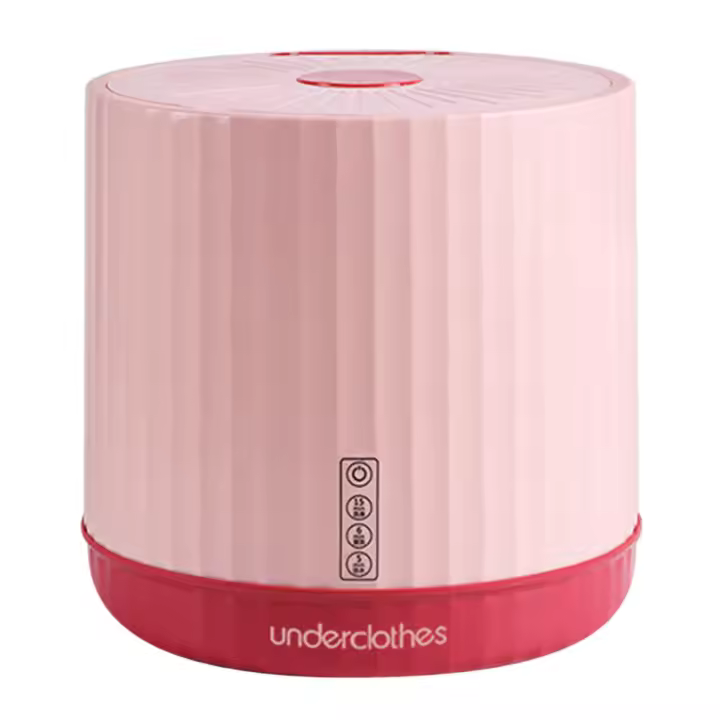 4L plegable drenable Pequeña mini portátil ropa interior Lavadora Rose - 1