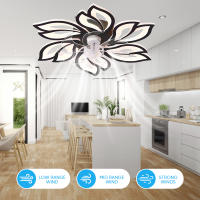 6 velocidades  moderno 6 cuchillas LED 60W piso bajo DC Motor 65CM ventiladores de techo con Control remoto ventilador de techo Simple con luz ventilador para el hogar 220V - details 2