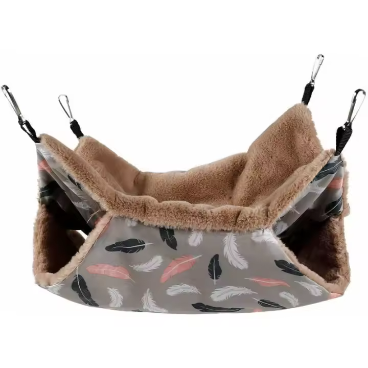 Hamaca para animales pequeños, cama colgante, hamaca para mascotas, hamaca suave de doble capa para chinchillas - 1