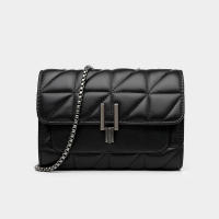 Bolso De Hombro Para Mujer Estilo Cruzado Diagonal Con Cadena Lingge Bolso De Cruzar Tipo Tote Material PU Con Revestimiento Sintético - details 5
