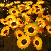 Lámpara Solar IP65 Impermeable Para Exterior Iluminación LED En Forma De Girasol Decorativa Para Jardín Camino Paisaje - details 12