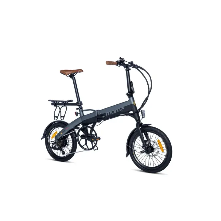 Moma Bikes Bicicleta Electrica, Plegable, Urbana E18teen, Aluminio. SHIMANO 7v. Bat. Ion Litio 36V 9Ah - 1