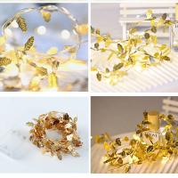Luces De Hojas Doradas LED Para Decoración De Navidad Y Bodas En Sala De Estar Y Dormitorio Con Pilas Incluidas - details 4