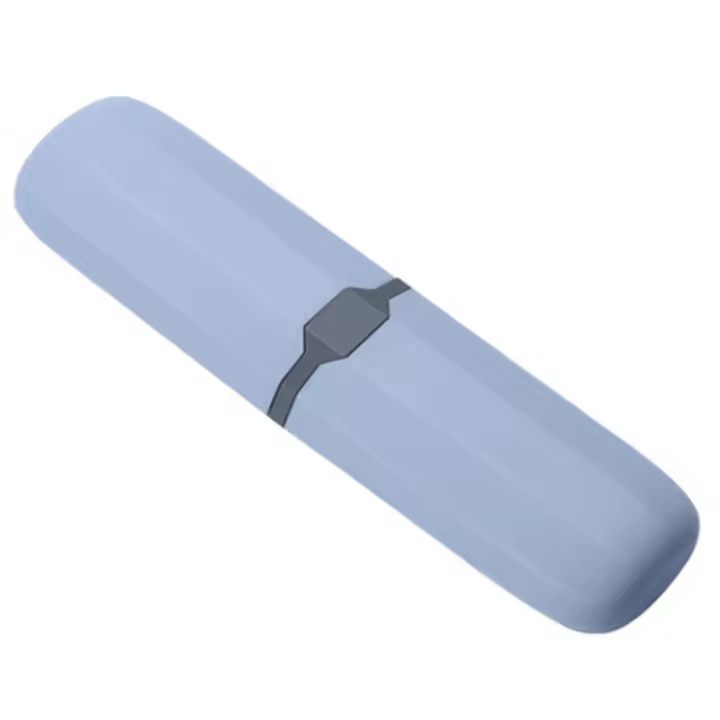 Estuche de viaje para cepillo de dientes, contenedor de soporte de pasta de dientes estirable, caja ajustable antibacteriana, azul - 1