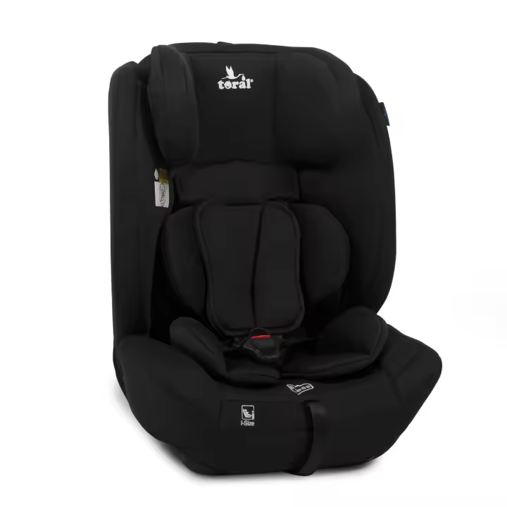 Toral Alzador Coche Niño - Silla Coche Grupo 1 2 3 i-Size - Desde 76-150 cm - Silla Coche Bebe - Elevador coche niño y niña - Silla bebe coche Modelo Silverstone Negro - 1