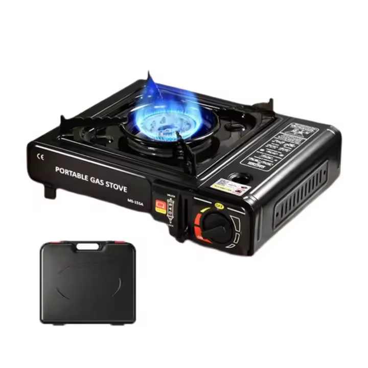 Horno portátil para exteriores, Con maleta，estufa de gas ajustable de 2900 W, estufa liviana, equipo de cocina para acampar, equipo de emergencia, perfecto para cocinar en campamentos, compatible con carrito o cilindro de gas. - 1