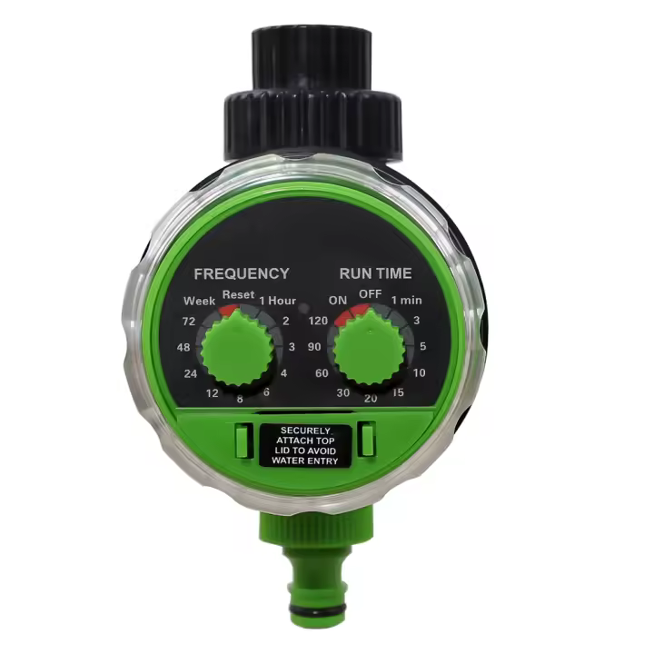 Timbre De Riego Para Jardín Controlador De Riego Automático Con Válvula De Bola De Presión Cero Timer Analógico Para El Hogar Color Verde - 1