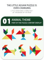 Puzzle De Madera 3D Magnético Juegos Geométricos Tangram Montessori Educación Temprana Sorteo Juguetes Para Niños Regalos - details 13