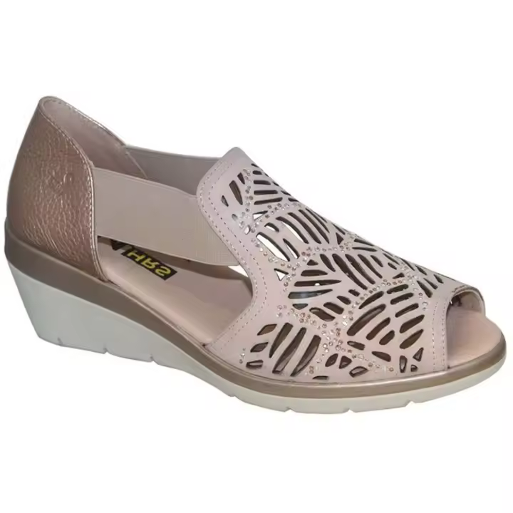 Zuecos 24 Horas  para mujer en color beige - 1