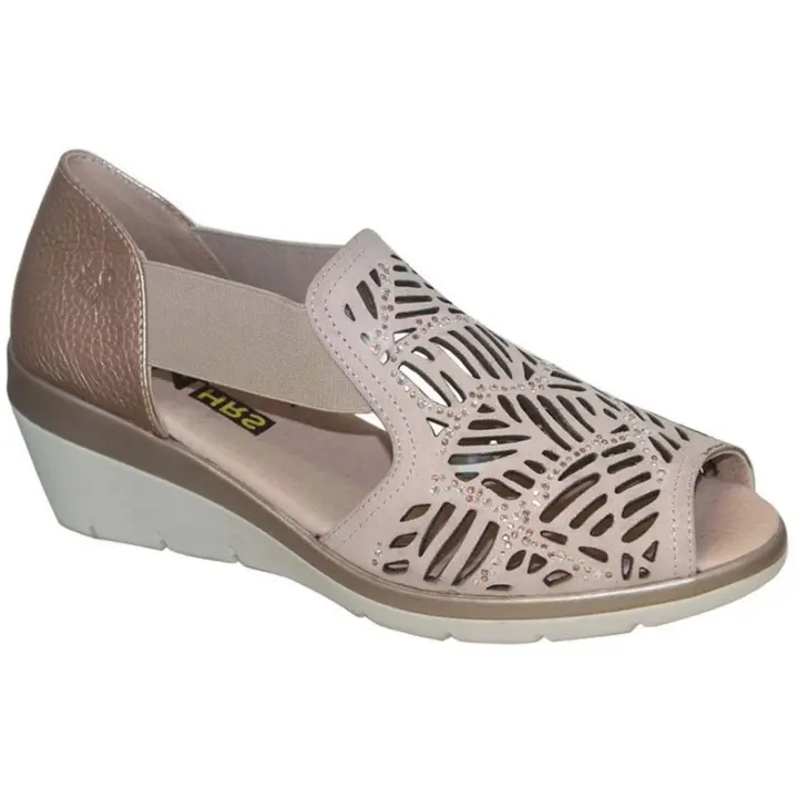 Zuecos 24 Horas  para mujer en color beige - 1