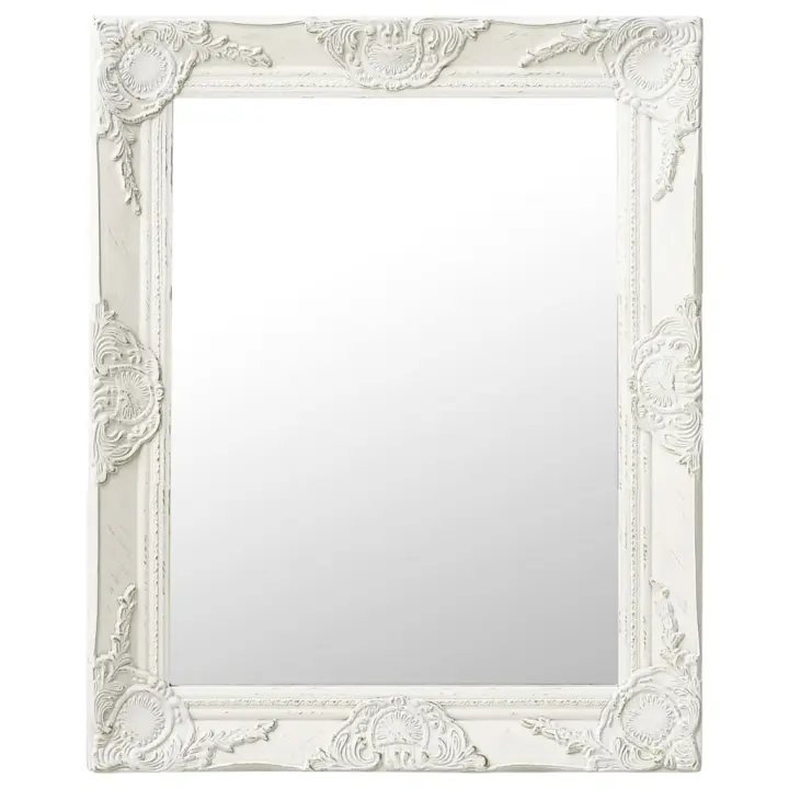 vidaXL Espejo de Pared Estilo Barroco 50x60 cm Colgante Antiguo Retro Color Blanco,  Dorado,  Negro y mas - 1