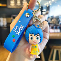 Figura De Acción 3D Anime Doll Brain Agent Team inside out Llavero De Dibujos Animados Anillo Colgante Regalo Pequeño Para Coche - details 17