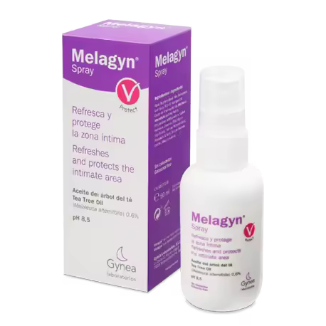 Gynea MELAGYN Spray Íntimo 50ml - Alivio Picor y Escozor - Aceite Árbol Té - 1