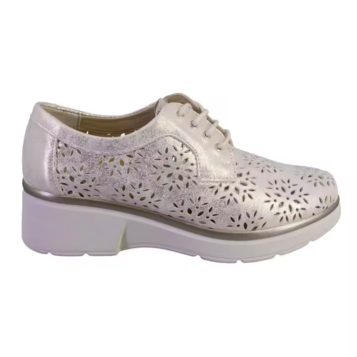 PITILLOS 10390 Zapatos con cordones de mujer oro PIEL 525 - 1