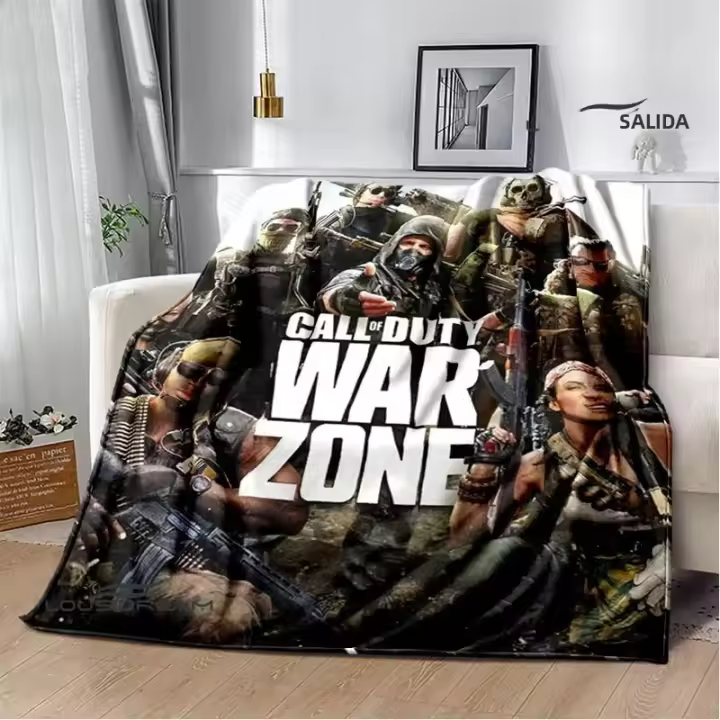 Manta De Cojín De Juego Código Callejera Suave Y Cómoda Para Viajes Y Hogar Regalo De Cumpleaños Estilo Moderno Antipelusa - 1