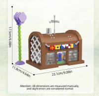 Bloques De Construcción SpongeBob SquarePants Serie Krusty Krab Casa De Piña Estatua De Piedra Modelo Para Decoración De Escritorio Juguetes Educativos Para Niños Regalos - details 13