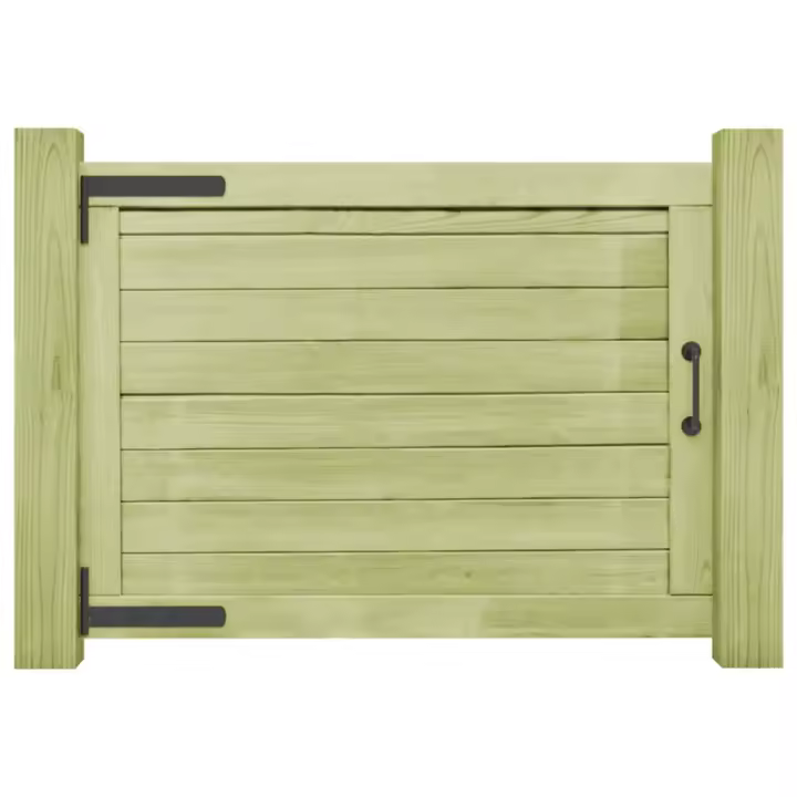 vidaXL Puerta de valla de jardín madera pino impregnada 75x100 cm - 1