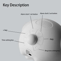 Reloj De Alarma Para Niños Con Luz Nocturna Y Control De Voz Reloj Digital LED Multifuncional Con Expresión Luminosa Y Función De Sonno - details 7