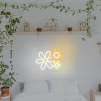 Luces Neón LED Daisy Neón Naranja Para Decoración De Pared Cargado Por USB Flor Noche Para Fiesta Regalos De San Valentín Cumpleaños - details 4