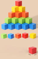 Juego De Bloques De Cubo De Madera Colorido Para Niños 50 Piezas Tablero De Juego De Superficie Y Altura Regalo Educativo Para Niños Aged 4-12 - details 13