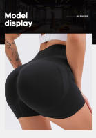 Shorts De Yoga Para Mujer CZGUKE Cintura Alta Levantamiento De Glúteos Control Abdominal Ruched Sonrisa Pantalones Cortos - details 9