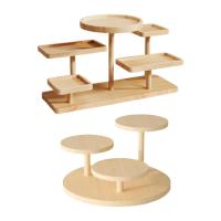 Soporte De Tres Niveles Para Pastel Múltiple Estante De Mostrador Para Fiesta En Casa Restaurante Mesa De Dormitorio Material Madera - details 0