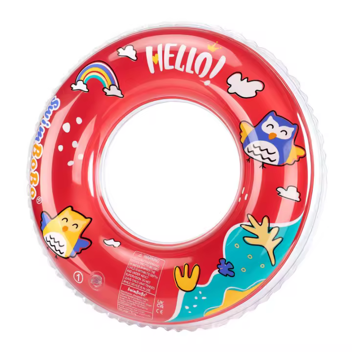 Anillo de natación para bebé Swimbobo, inflable de verano de PVC de doble capa, grueso, redondo, para axilas de niños. - 1