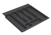 AZERO - Cubertero recortable para cajón de cocina color antracita, para ordenar cubiertos y utensilios de cocina material PVC profundidad de 473mm y altura de 45mm - details 6