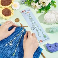 Contador De Filas De Tortuga Para Tejer Y Crochet Con Marcadores De Costura De Vidrio Verde Claro 2 Piezas Accesorios De Conteo De Filas Para Tejer - details 2