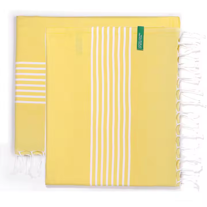 SET 2 TOALLAS BENETTON HAMMAN 80X165CM 170GSM 100%ALGODON AMARILLO CASA BENETTON - 1