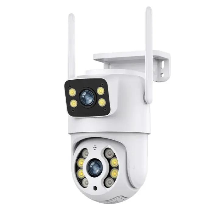 Hiseeu WS318 Cámara WiFi Exterior 4K 6MP, Doble Lente, Pantalla Doble, Audio Bidireccional, Visión Nocturna a Color, Seguimiento Automático, Detección de Personas por IA, Resistente al Agua IP66, WiFi 2.4GHz - 1