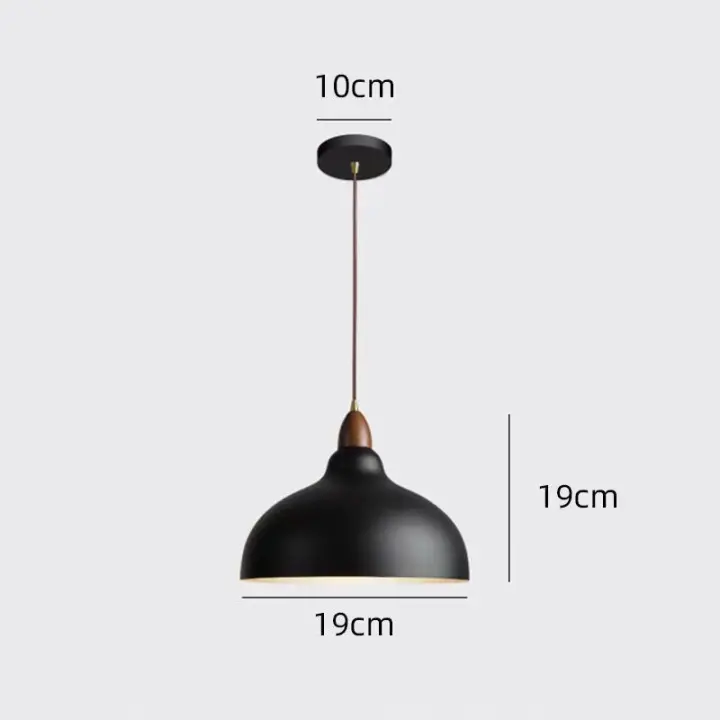 Lámpara Colgante Moderna Nórdica Minimalista En Blanco Y Negro Metal Retro Para Decoración De Dormitorio Sala De Estar Comedor Barra - 1