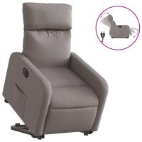 vidaXL Sillón eléctrico reclinable elevable de tela Gris claro, Gris oscuro, Negro Sillon Dormitorio Sillon Comodos Silla Relax Sillón Sofá - details 1