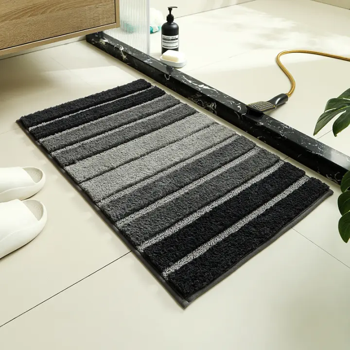 Carpete De Baño Super Absorbente Lavable Antideslizante De Fibra Finísima Espuma Gruesa Almohadilla De Piso De Goma Para Uso Doméstico Y Hotel - 1