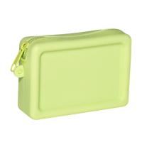 Bolso De Cosméticos Vintage De Silicona Impermeable Con Cierre De Cremallera Liso Bolso Para Auriculares Monedero Macaron Colores Para Estudiantes - details 8
