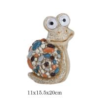 Marca GISSED _Figura Decorativa de Caracol con Luz Solar LED y Piedras de Colores - Ideal para Jardines, Terrazas y Exteriores - Estilo Divertido y Rústico para Ambientes Naturales - details 1
