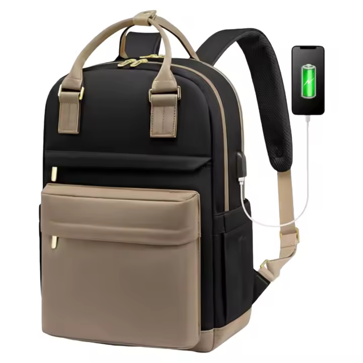 Mini Backpack for Women Stylish Waterproof Backpack Purse with USB Port, Cute Bookbag for College School Travel - 1